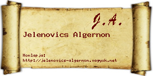 Jelenovics Algernon névjegykártya